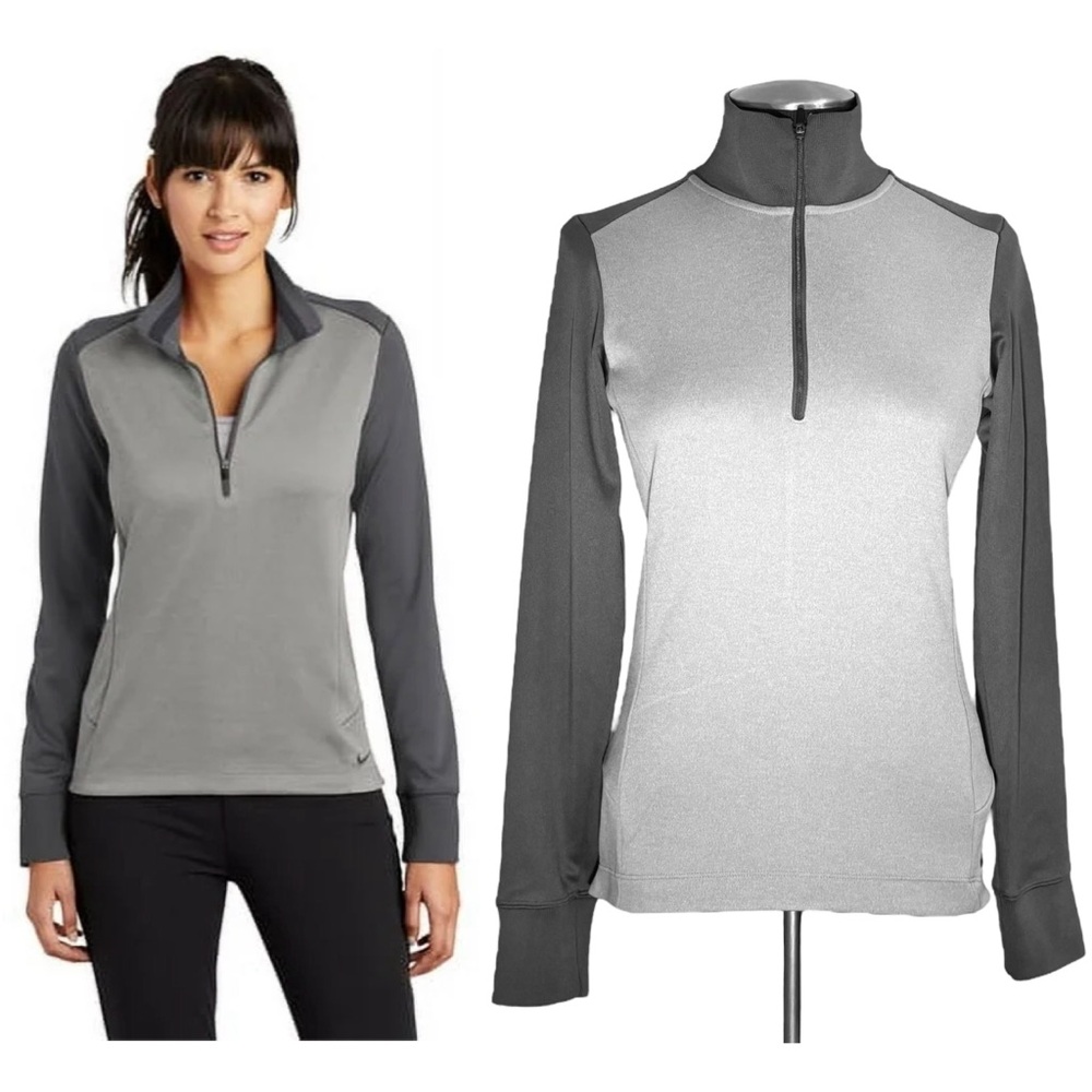 Nike Gray and Black Women's Top